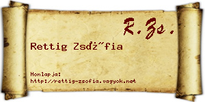 Rettig Zsófia névjegykártya